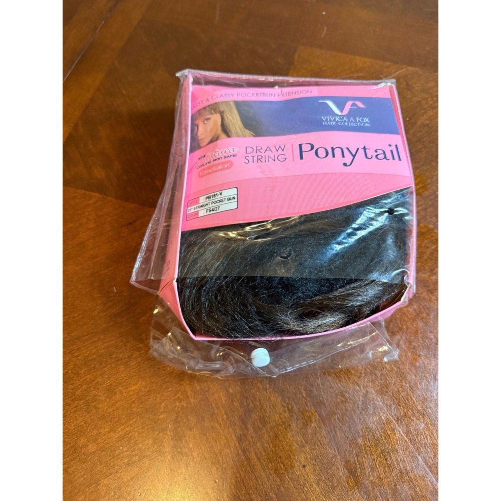 Vivica A Fox PB181-V 31 Inch Straight Pocketbun Drawstring Ponytail‎ FS4/27